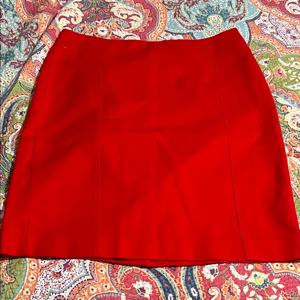 Willi Smith Scarlet Pencil Skirt